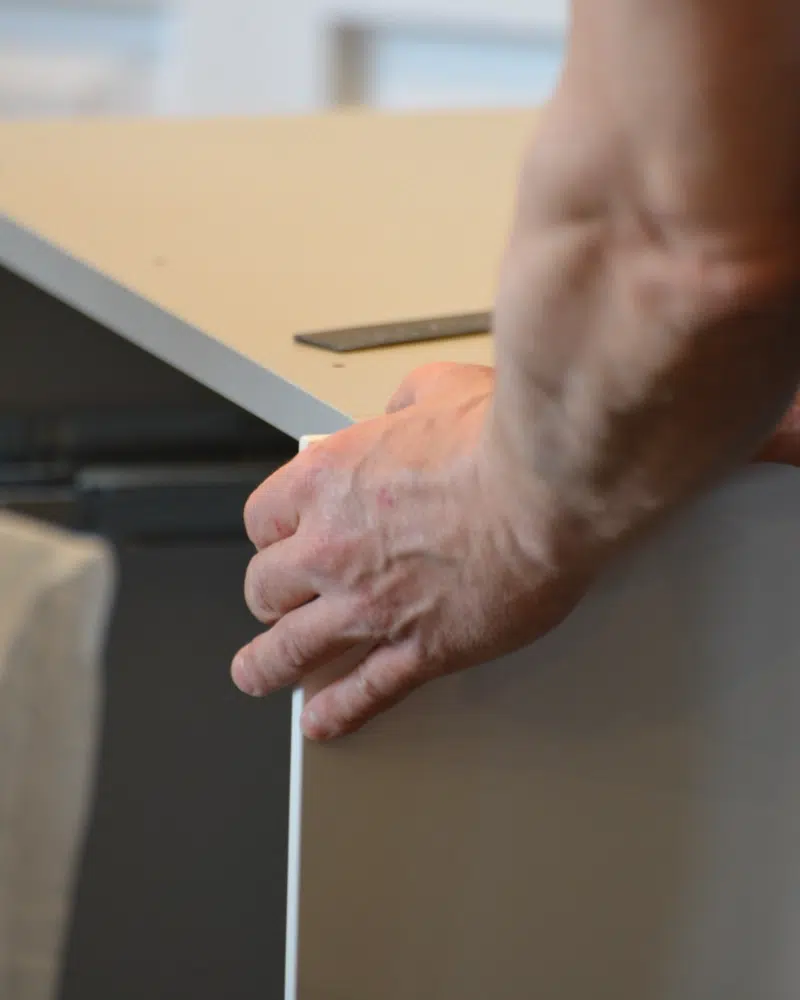 Hobsons Choice kitchen installation close up of bulthaup panel