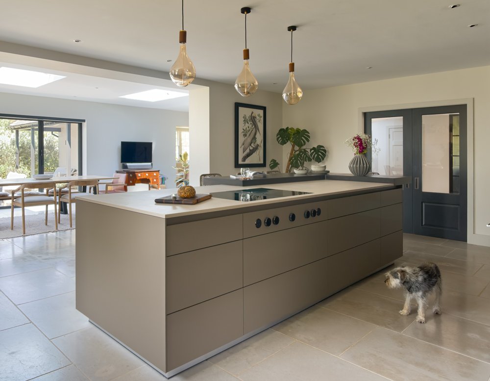 Open plan kitchen dining area