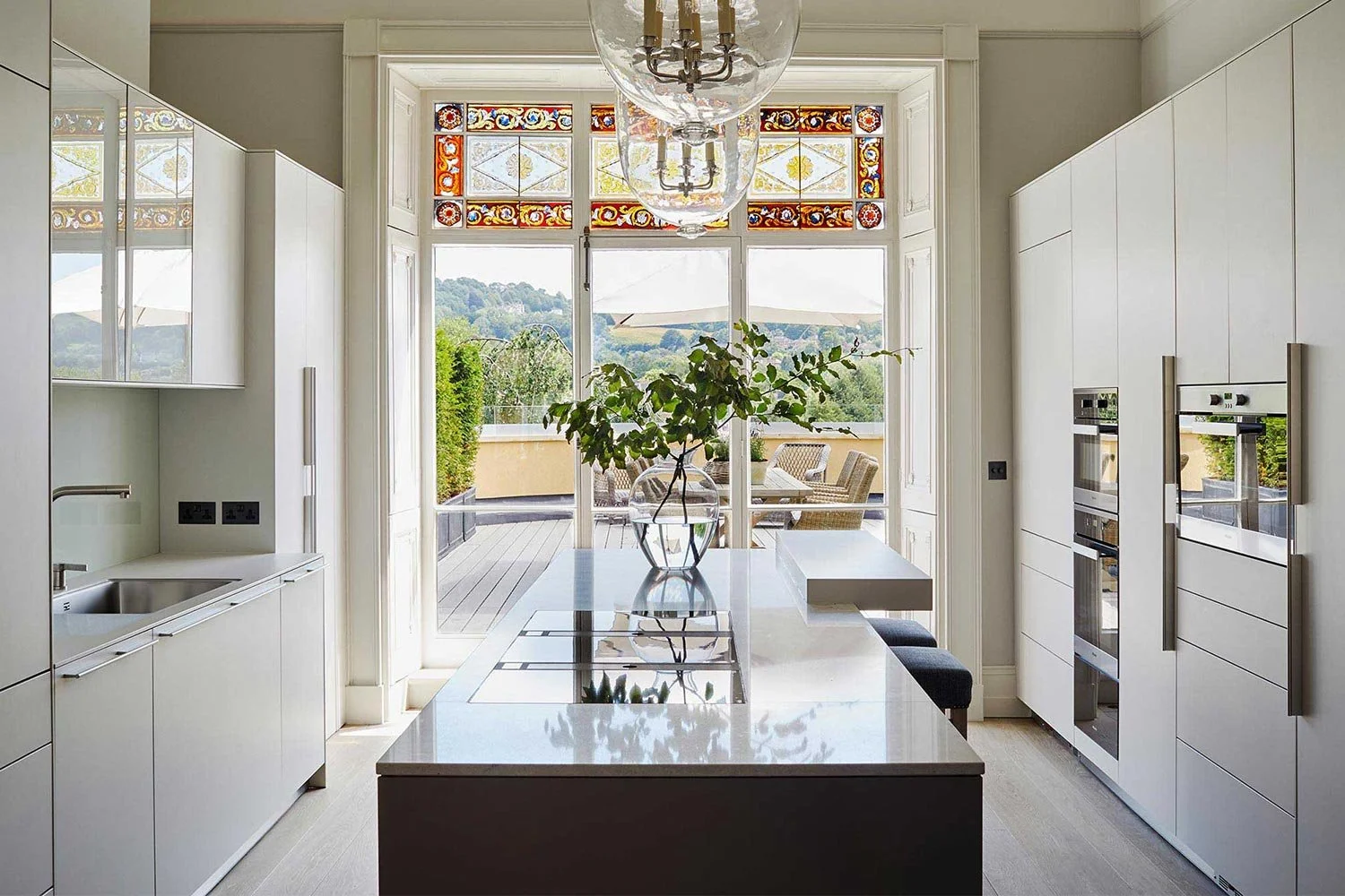 Luxury bulthaup b3 kitchen in Grade I Regency Townhouse, Bath