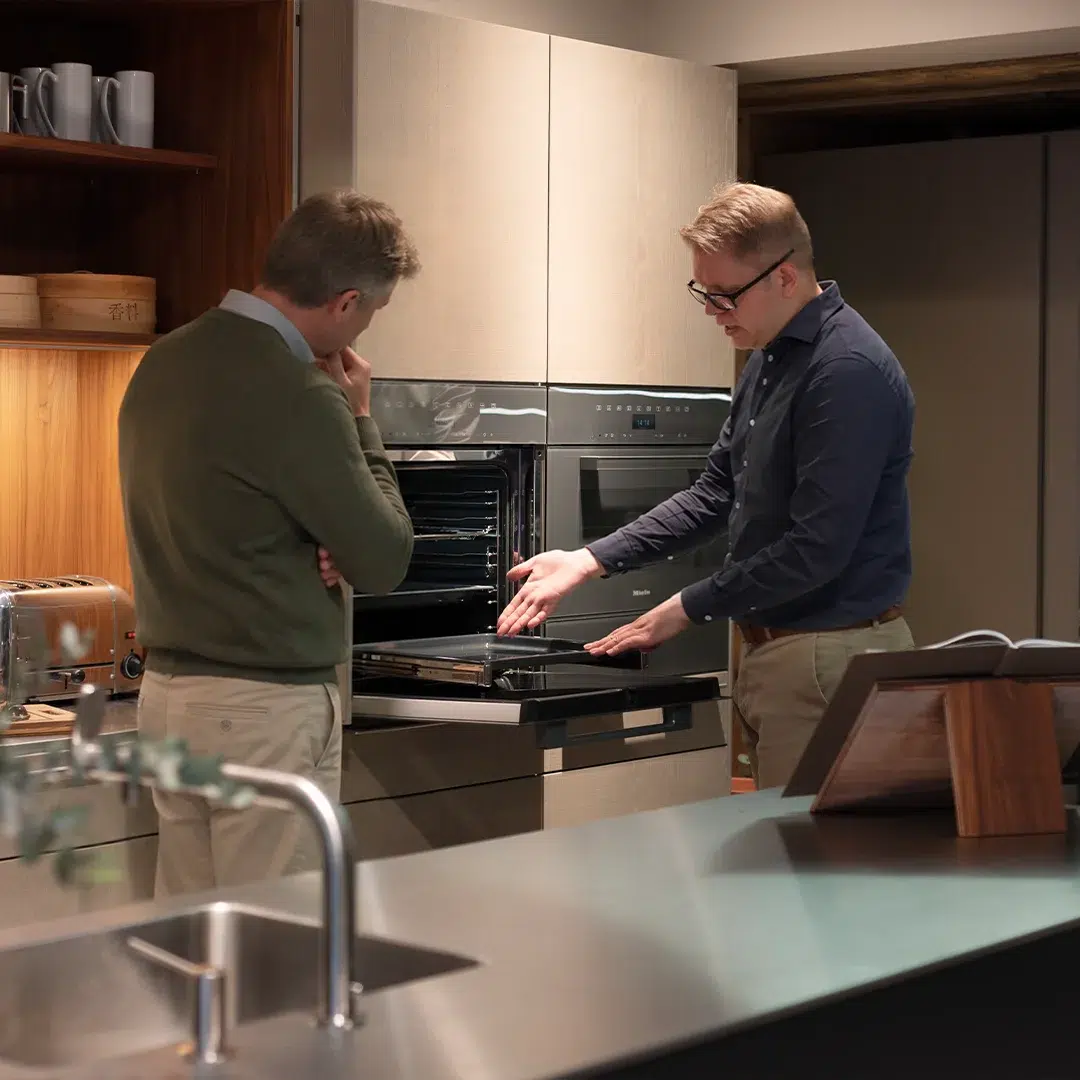 Kitchen Design Talking With Client About Appliances