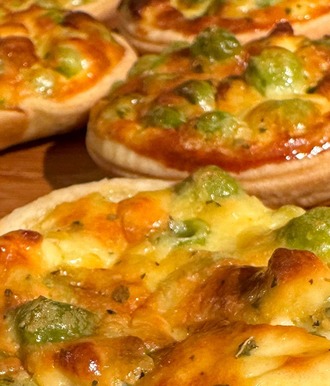 Pea, Mint and Feta Tartlets