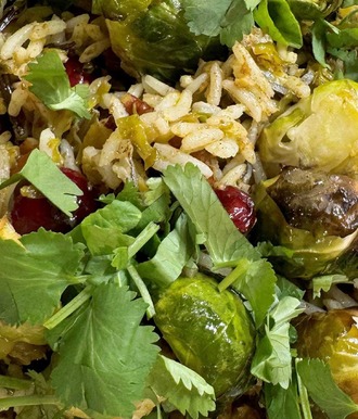 Sprout, Cranberry and Pecan Pilaf