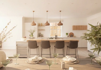 Contemporary kitchen designed and installed for a residential property developer