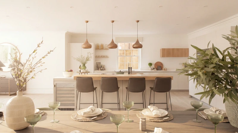 Contemporary kitchen designed and installed for a residential property developer