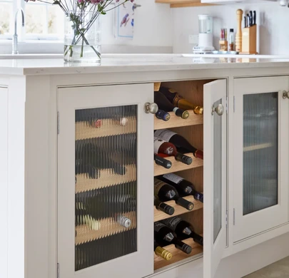 Craftsman’s Collection Kitchen with island wine storage