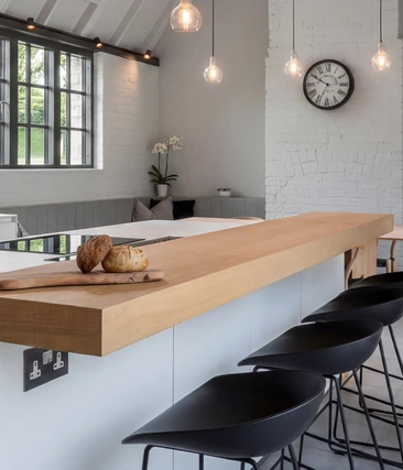 A light and airy family kitchen