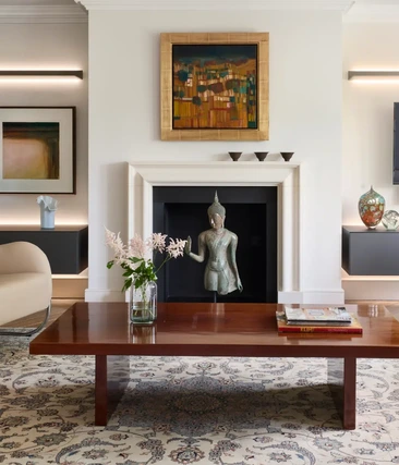 Elegant Floating Shelves and Storage for the Lounge