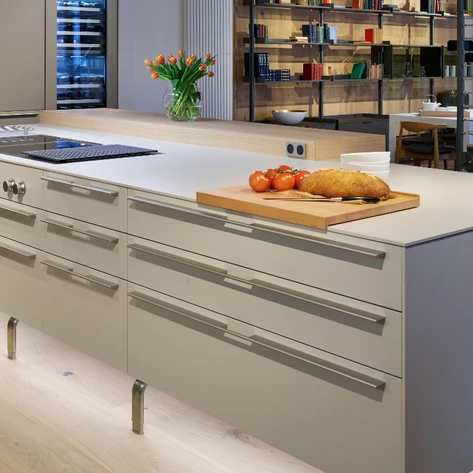 Contemporary kitchen display at the Hobson’s Choice Wiltshire design studio in Swindon