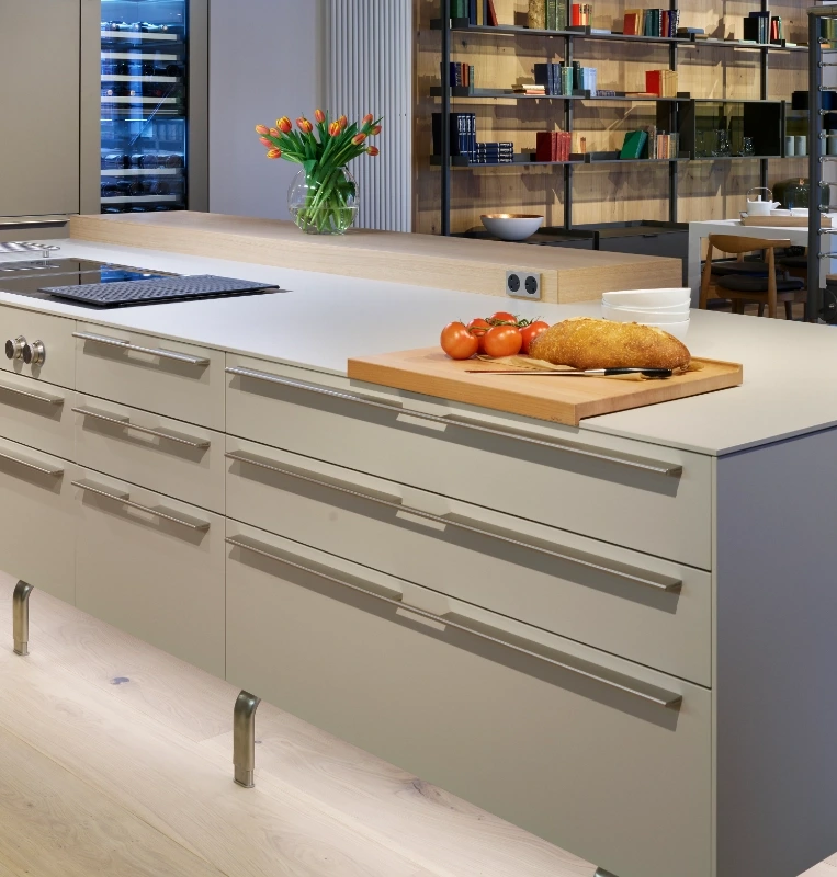 Contemporary kitchen display at the Hobson’s Choice Wiltshire design studio in Swindon