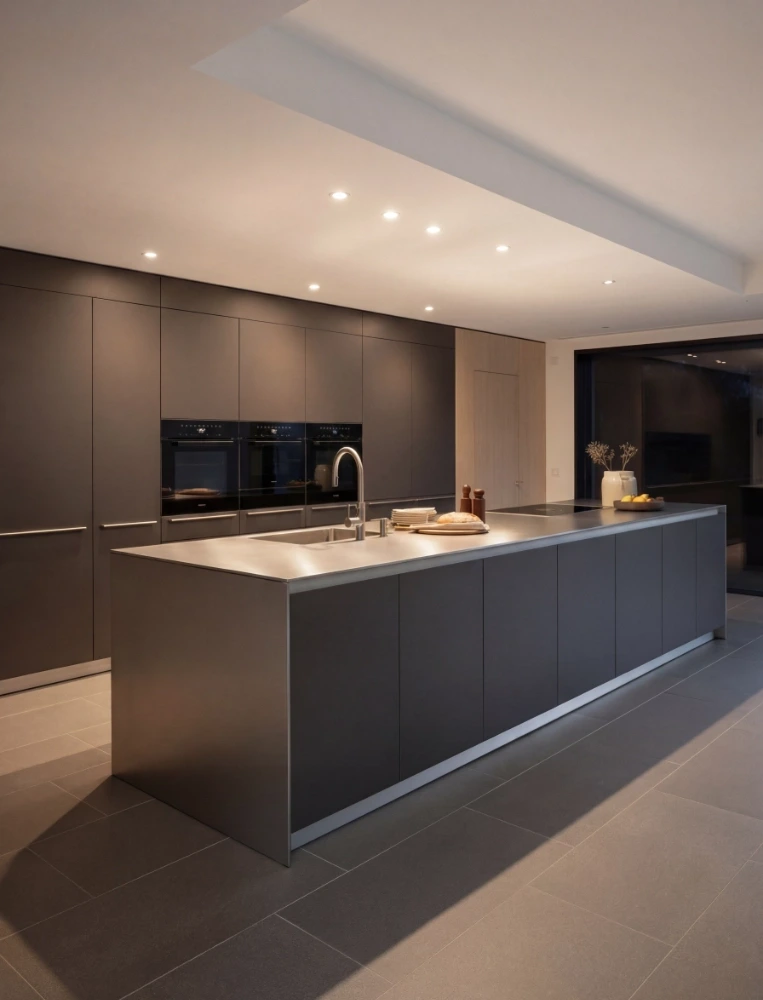 bulthaup nighttime kitchen lighting