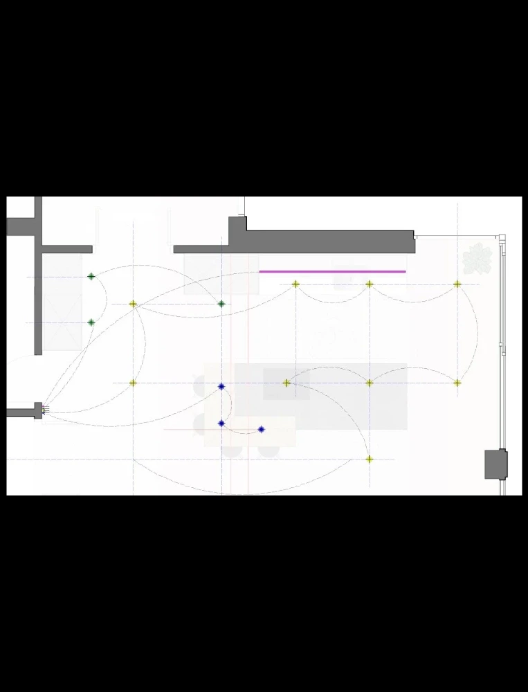 kitchen lighting layout plan