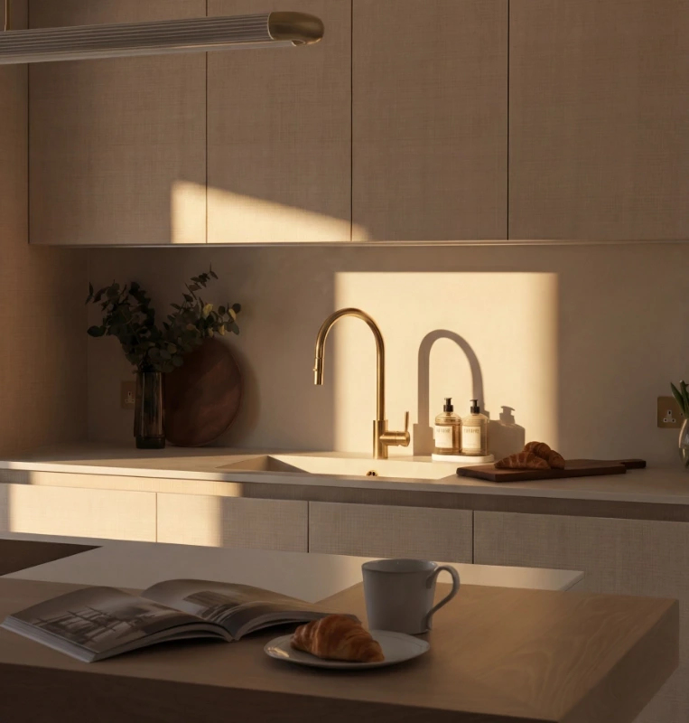Quooker tap in gold