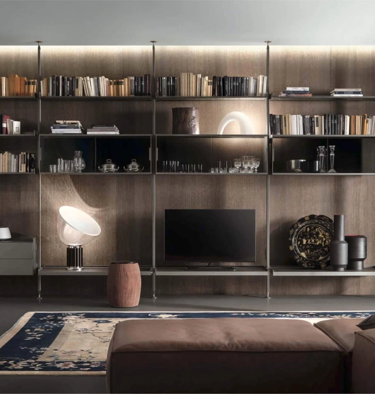 Rimadesio Zenit modular bookcase and shelving system