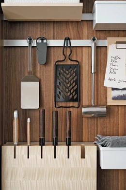 bulthaup b2 kitchen tool cabinet utensil holders