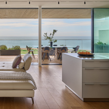bulthaup b3 kitchen in a contemporary coastal open-plan home
