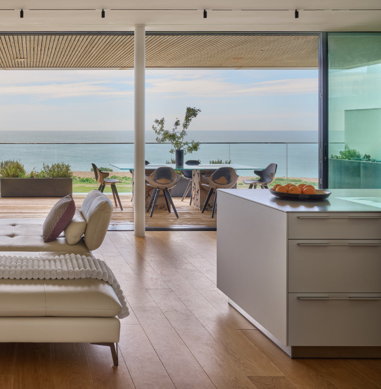 bulthaup b3 kitchen in a contemporary coastal open-plan home