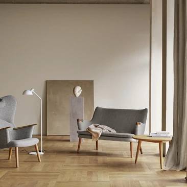 Carl Hansen Greay Chair And Sofa With Walnut Wood
