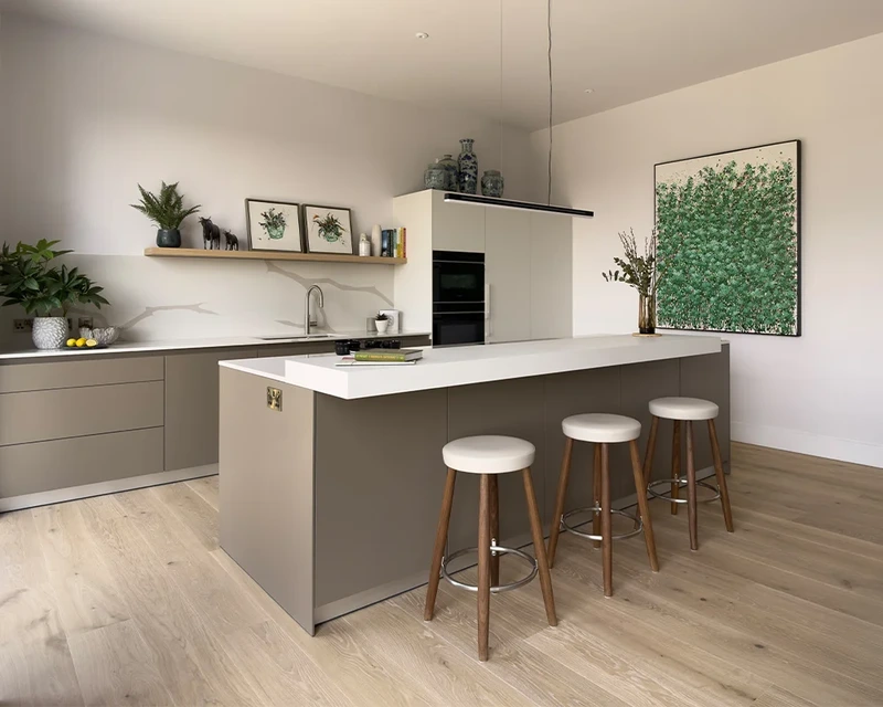 Characterful Kitchen And Living Space Island Sink Run