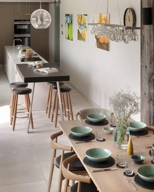 Narrow Kitchen Renovation With Garden Views 13