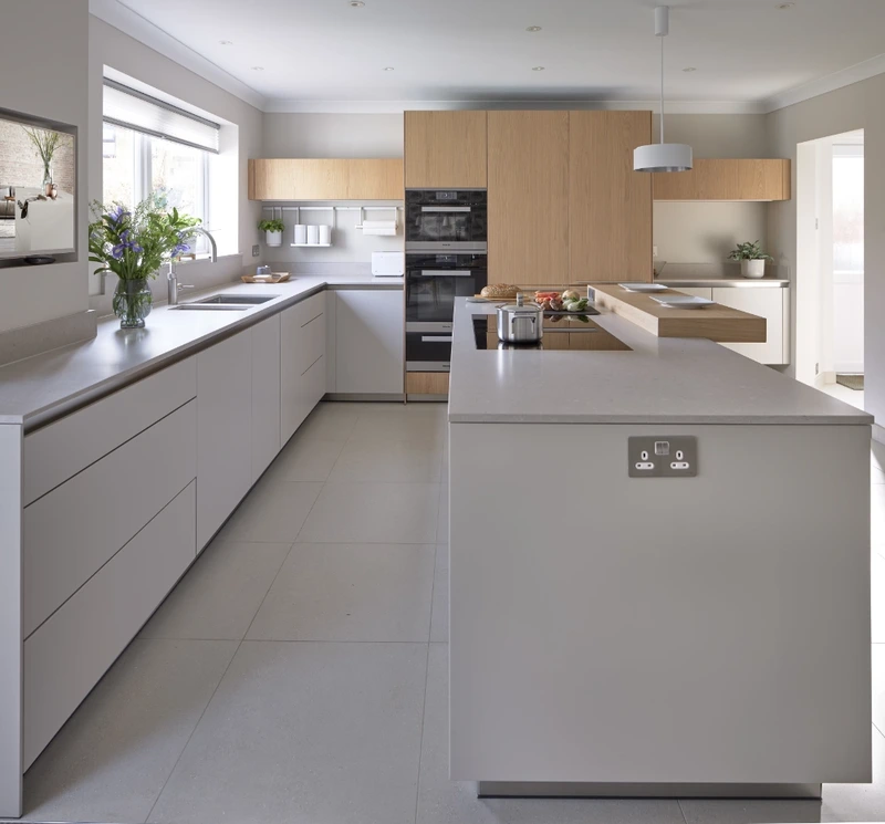 Bulthaup B 3 Gravel And Oak Kitchen Wide 2