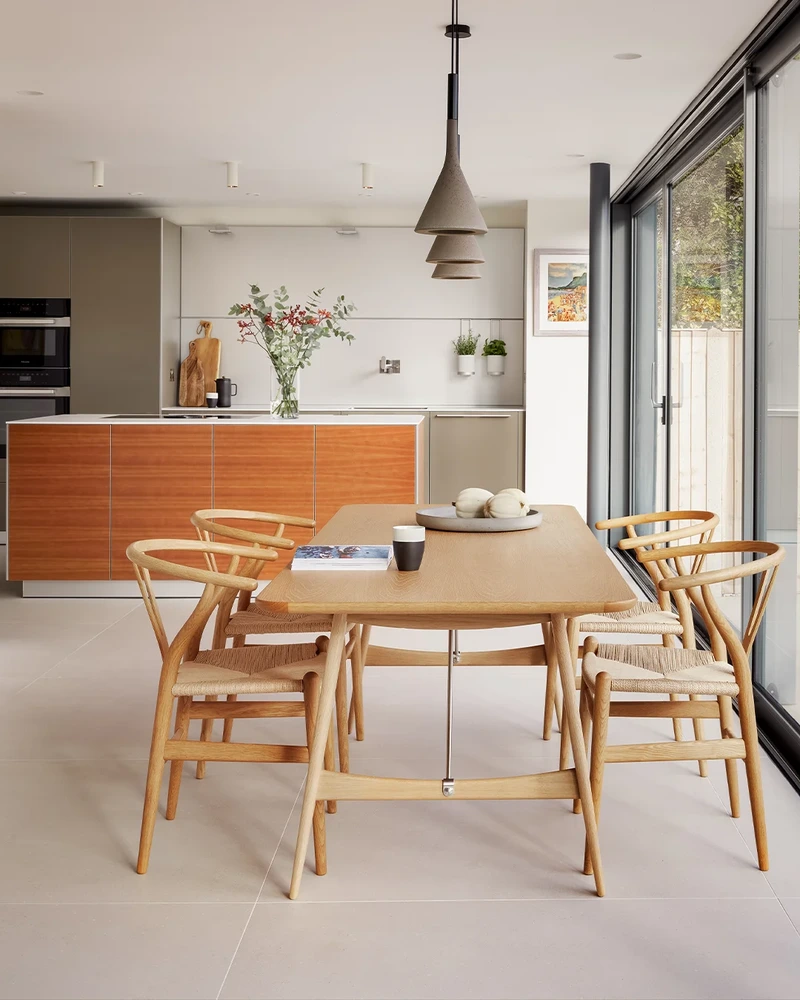 Cherry Wood Veneer Garden Facing Kitchen 15
