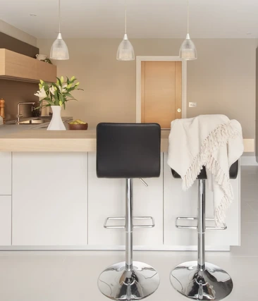 Olivewood and Aluminium Compact Kitchen