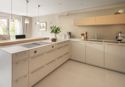 Sand Beige And Gravel Small Kitchen 4