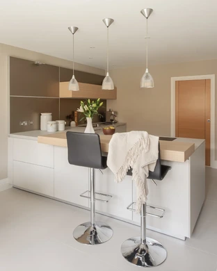 Sand Beige And Gravel Small Kitchen 9