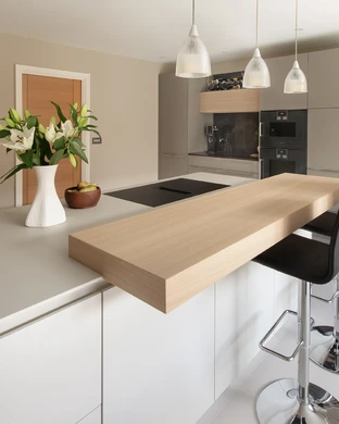 Sand Beige And Gravel Small Kitchen 10