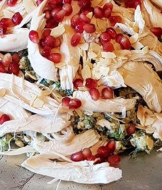 Freekeh, Chicken & Pomegranate Salad