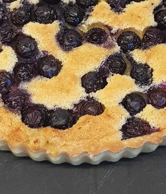 Blueberry and Almond Tart